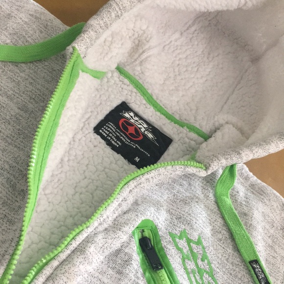 NO FEAR | Gray & Lime Green Hoodie Zipper Jacket - Picture 8 of 11